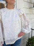 White /Ivory Embroidered Top